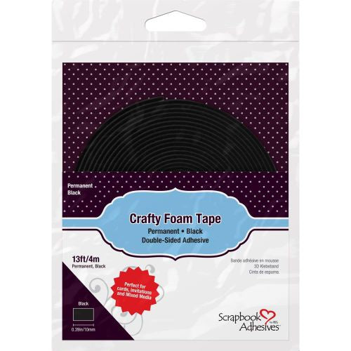 Scrapbook Adhesives Crafty Foam Tape Roll Black, .375"X13'