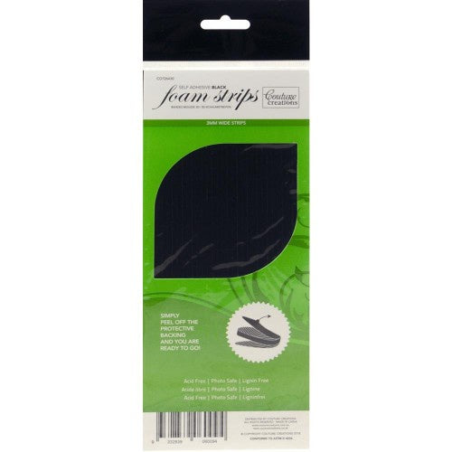 Couture Creations 3D Adhesive Foam Strips Black