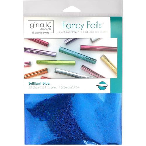 Gina K Designs Fancy Foil 6"X8" 12/Pkg Brilliant Blue Holographic