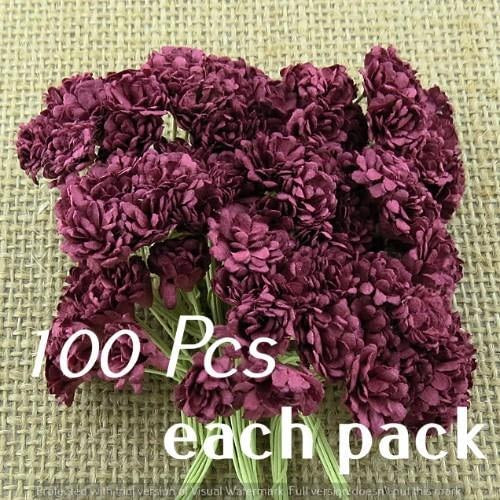 ATK MULBERRY PAPER GYPSOPHILA FLOWERS Brugundy