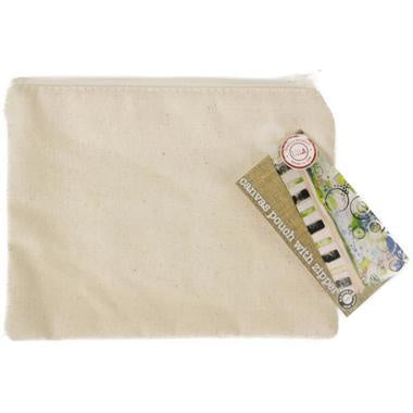 Canvas Zippered Pouch 5.5"X7.5"