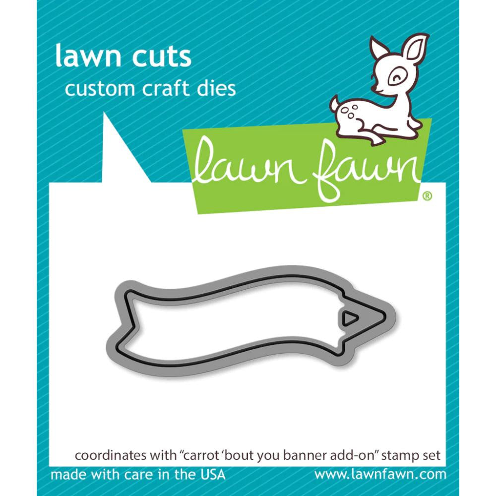 Lawn Fawn carrot 'bout you banner add-on lawn cuts