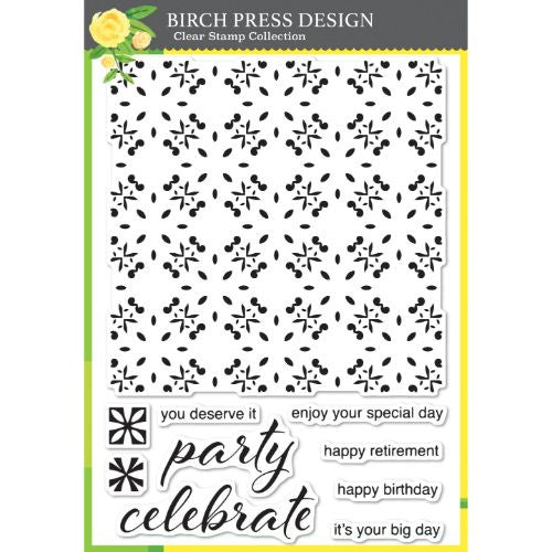 Birch Press Designs Clear Stamps Celebrate Tile