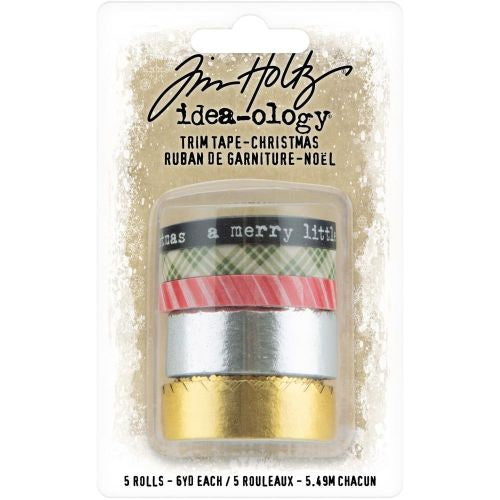 Tim Holtz Idea-Ology Trim Tape 5/Pkg Christmas