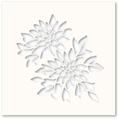 Poppystamps Stencil 6"X6" Chrysanthemum