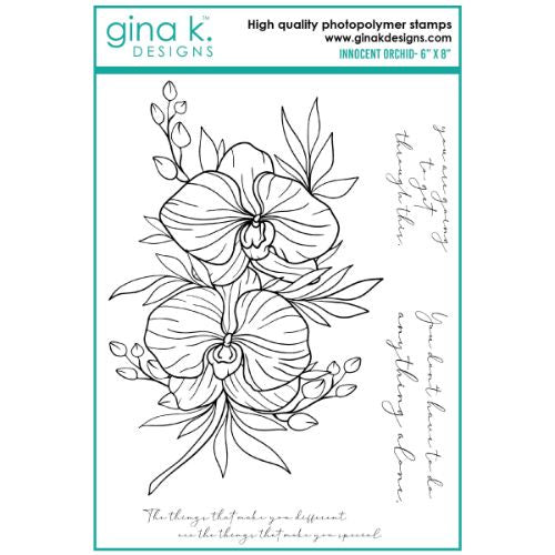 Gina K Designs CLEAR STAMPS- INNOCENT ORCHID RETIRED