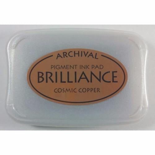 Brilliance Pigment Ink Pad Pearlescent Cosmic Copper