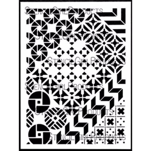 StencilGirl Crazy Quilts Calm & Frenzy 9x12