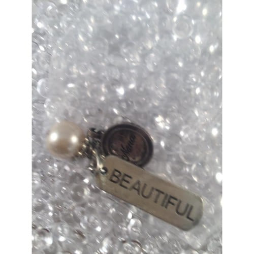Auzz Trinklets Pearl Charms Ivory with words Beautiful / Nana