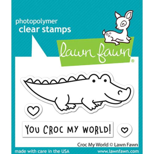 Lawn Fawn croc my world