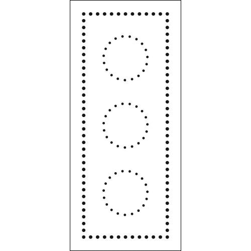 Crafter's Workshop Slimline Stencil 4"X9" Dotted Circles