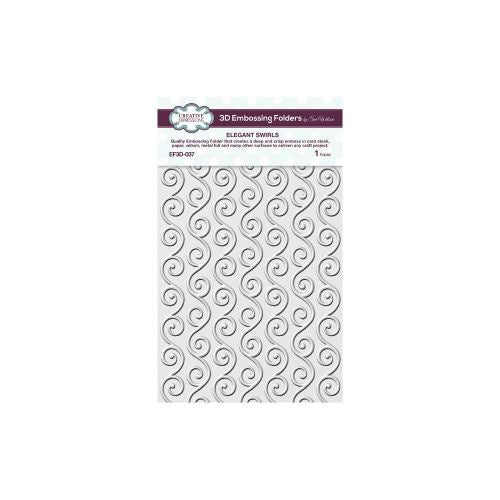 Creative Expressions 3D Embossing Folder 5.75"X7.5" Elegant Swirls