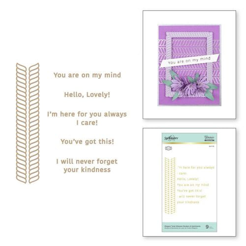Spellbinders Glimmer Hot Foil Plate By Becca Feeken Elegant Twist Sentiments