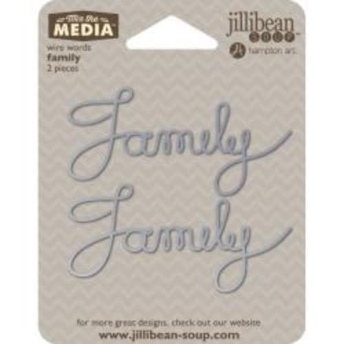 Hampton Art- Mix The Media Wire Words 2/Pkg Family
