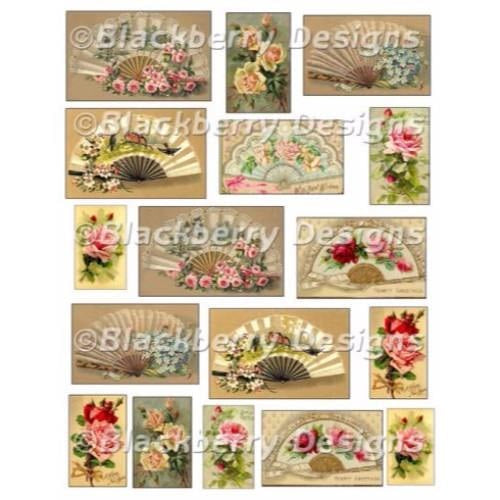 A4 Tissue Paper Design for Sospeso Or Decoupage Collage Sheets Fans