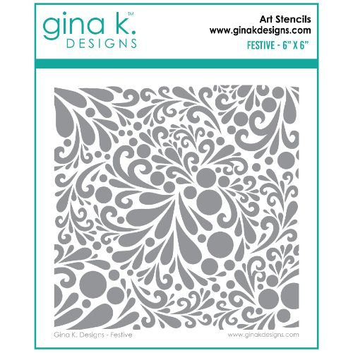 Gina K Designs STENCIL- Festive