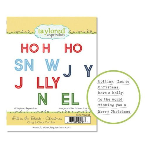 Taylored Expressions FILL IN THE BLANK - CHRISTMAS CLING & CLEAR COMBO
