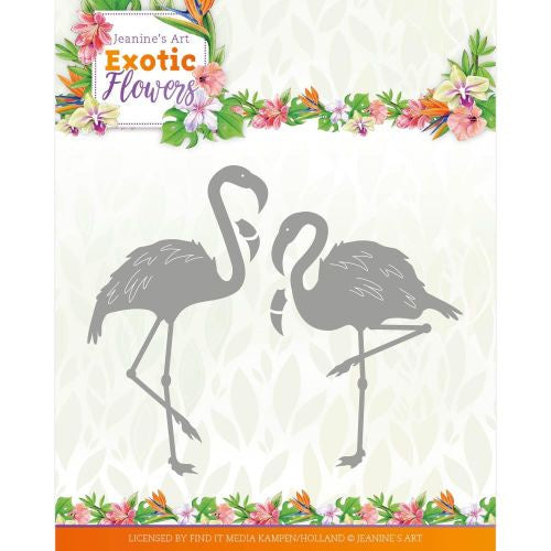 Find It Trading Jeanine's Art Die Flamingo's, Exotic Flowers