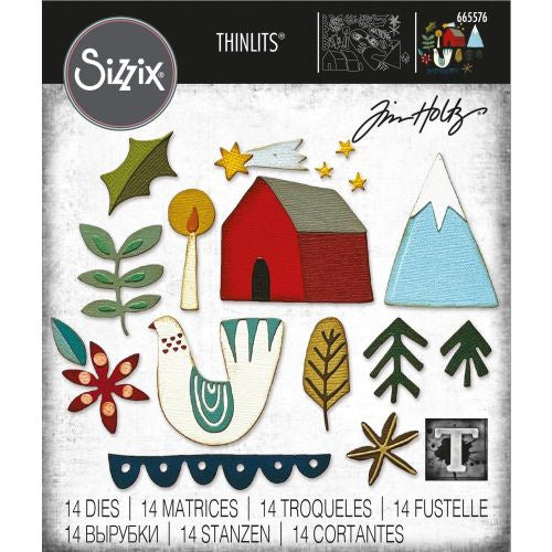 Sizzix Thinlits Dies By Tim Holtz 14/Pkg Funky Nordic