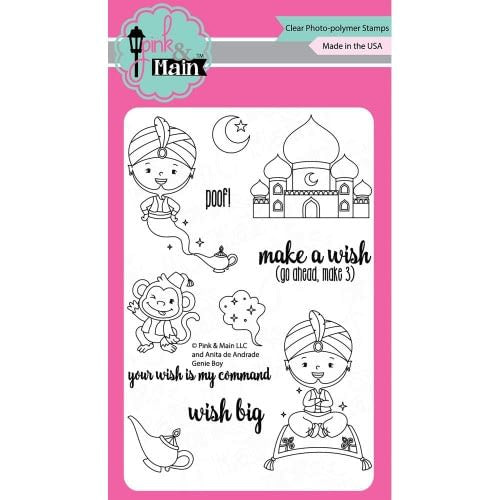 Pink & Main Clear Stamps 4"X6" Genie Boy