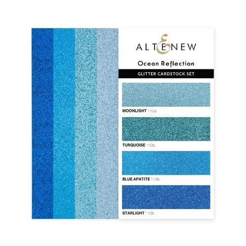 Altenew Glitter Gradient Cardstock Set - Ocean Reflection - Auzz Trinklets N Krafts