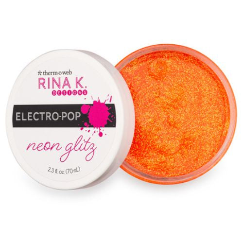 Gina K Designs GLITZ GLITTER GEL- NEON ORANGE GLOW