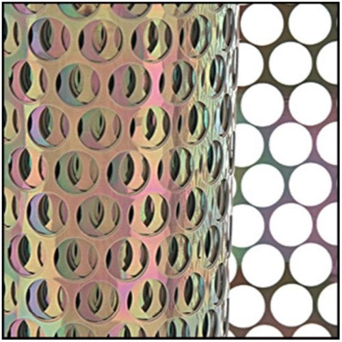 6mm Round Sequin Mesh Waste Punchinella Film Approx 2 mts Glossy Fawn