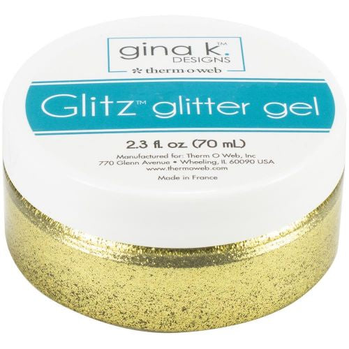 Gina K Designs Glitz Glitter Gel 2.3oz Gold