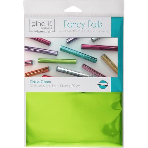 Gina K Designs Fancy Foil 6"X8" 12/Pkg Grass Green