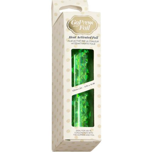 Couture Creations Foil 5"X16.4' Green-Iridescent Triangular Pattern
