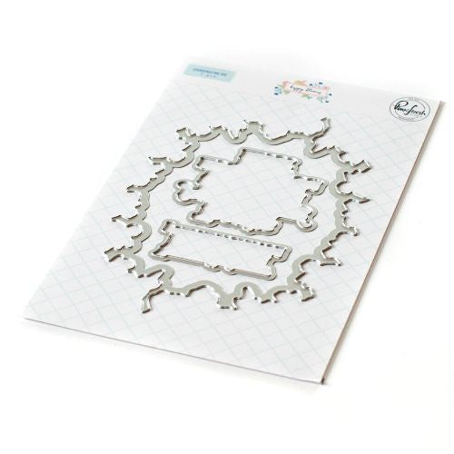 Pinkfresh Studio Happy Blooms Frame Stamp/ Die/stencil Bundle Retired