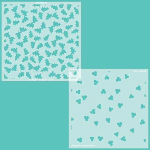 HoneyBee Holly and Berries | Stencils | Set of 2
