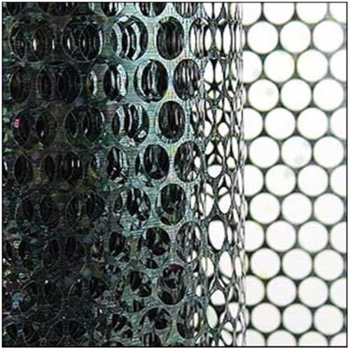 6mm Round Sequin Mesh Waste Punchinella Film Approx 1.6 mts Holographic Black