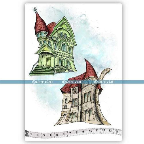 Katzelkraft Houses - Scrapbooking Stamps - KTZ254