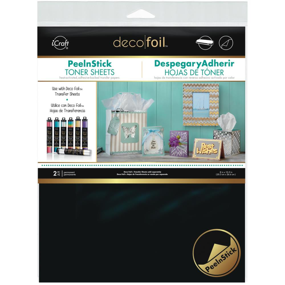 iCraft Deco Foil Peel N Stick Toner Sheets 8"X10" 2/Pkg