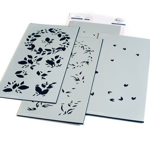 Pinkfresh Studio Indigo Vines stamp/stencil Bundle Retired