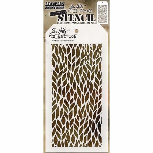 Tim Holtz Layered Stencil 4.125"X8.5" Leafy