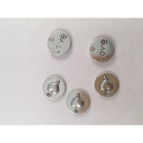 Auzz Trinklets Love hearts Charms 5 pcs / pack