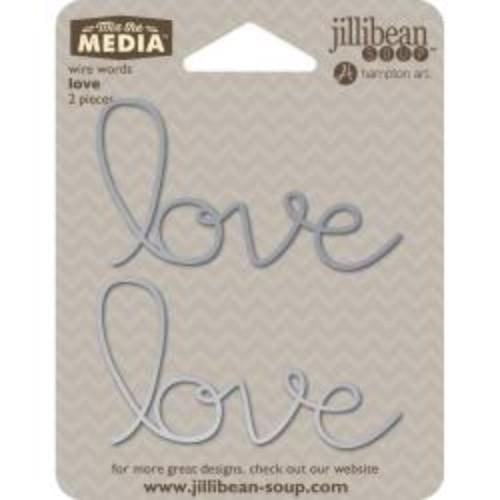 Hampton Art- Mix The Media Wire Words 2/Pkg Love