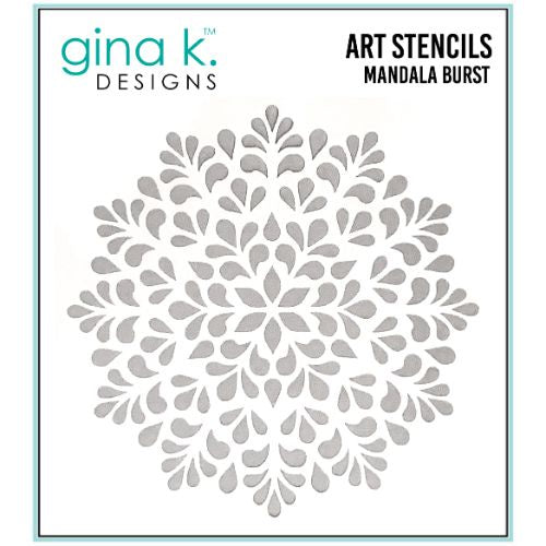 Gina K. Designs GKD ART STENCILS- MANDALA BURST - Auzz Trinklets N Krafts