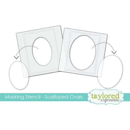 Taylored Expressions MASKING STENCILS - SCALLOPED OVALS