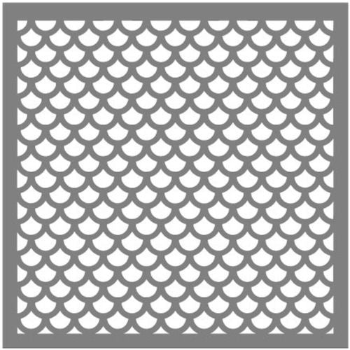 Gina K Designs GKD ART STENCIL Mermaid Scales Stencil