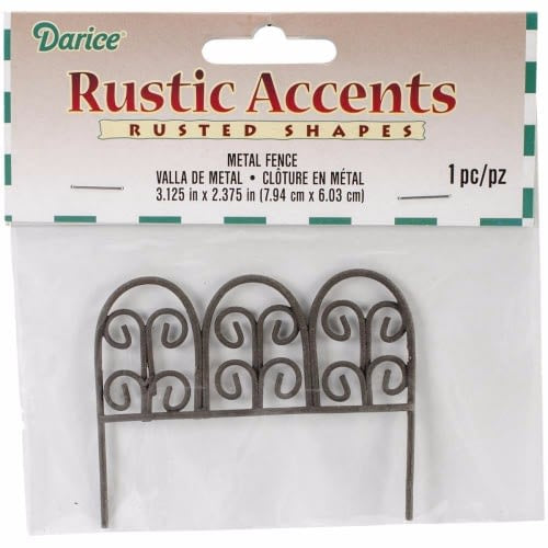 Timeless Miniatures Metal Rustic Fence W/Pick