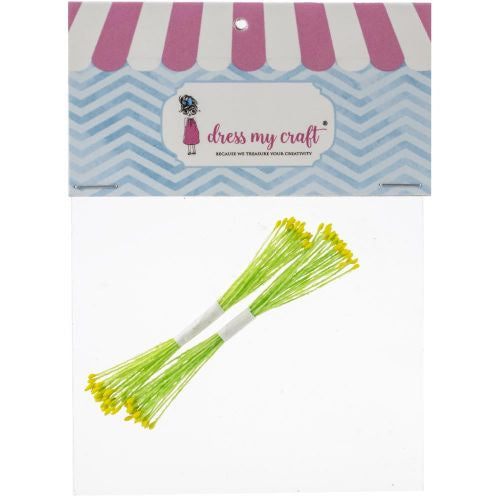 Dress My Craft Micro Mini Thread Pollen 2/Pkg Yellow, 2 Bunches/20 Each, 1mm