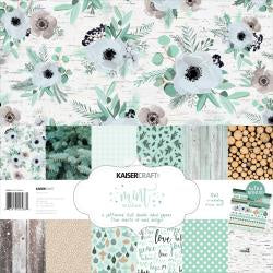 Kaisercraft Mint Wishes Paper Pack with Bonus Sticker sheet 12 x 12