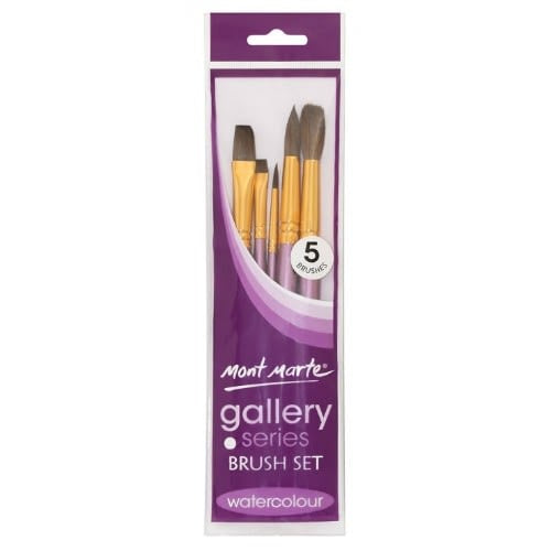 Mont Marte Gallery Series Brush Set Watercolour 5 pce