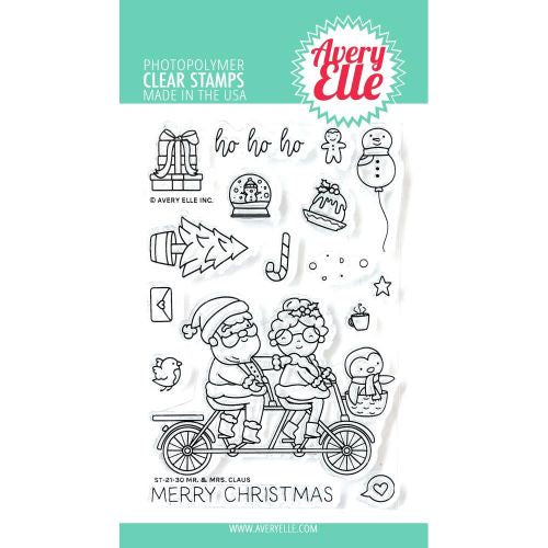 Avery Elle Clear Stamp Set 4"X6" Mr. & Mrs. Claus
