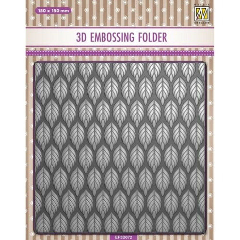 Nellie Snellen 3D Embossing Folders Background Leaves (EF3D072)
