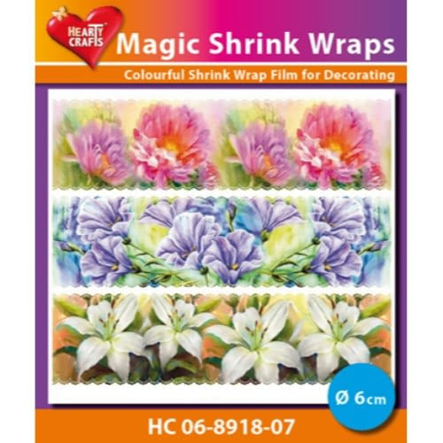 Hearty Crafts Magic Shrink Wraps, Painted Flower 6 cm