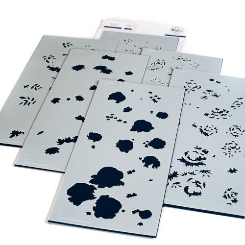 Pinkfresh Studio Painted Peony layering stencil RETIRED